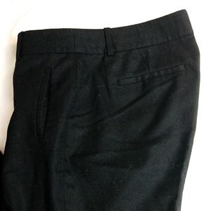 J.Crew black wool wide leg trousers size 6 cityfit